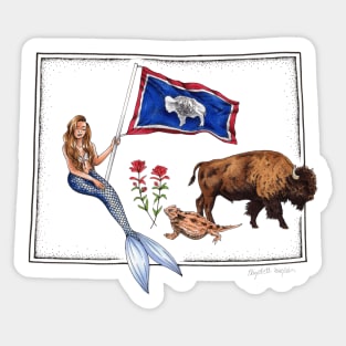 Wyoming Mermaid Sticker